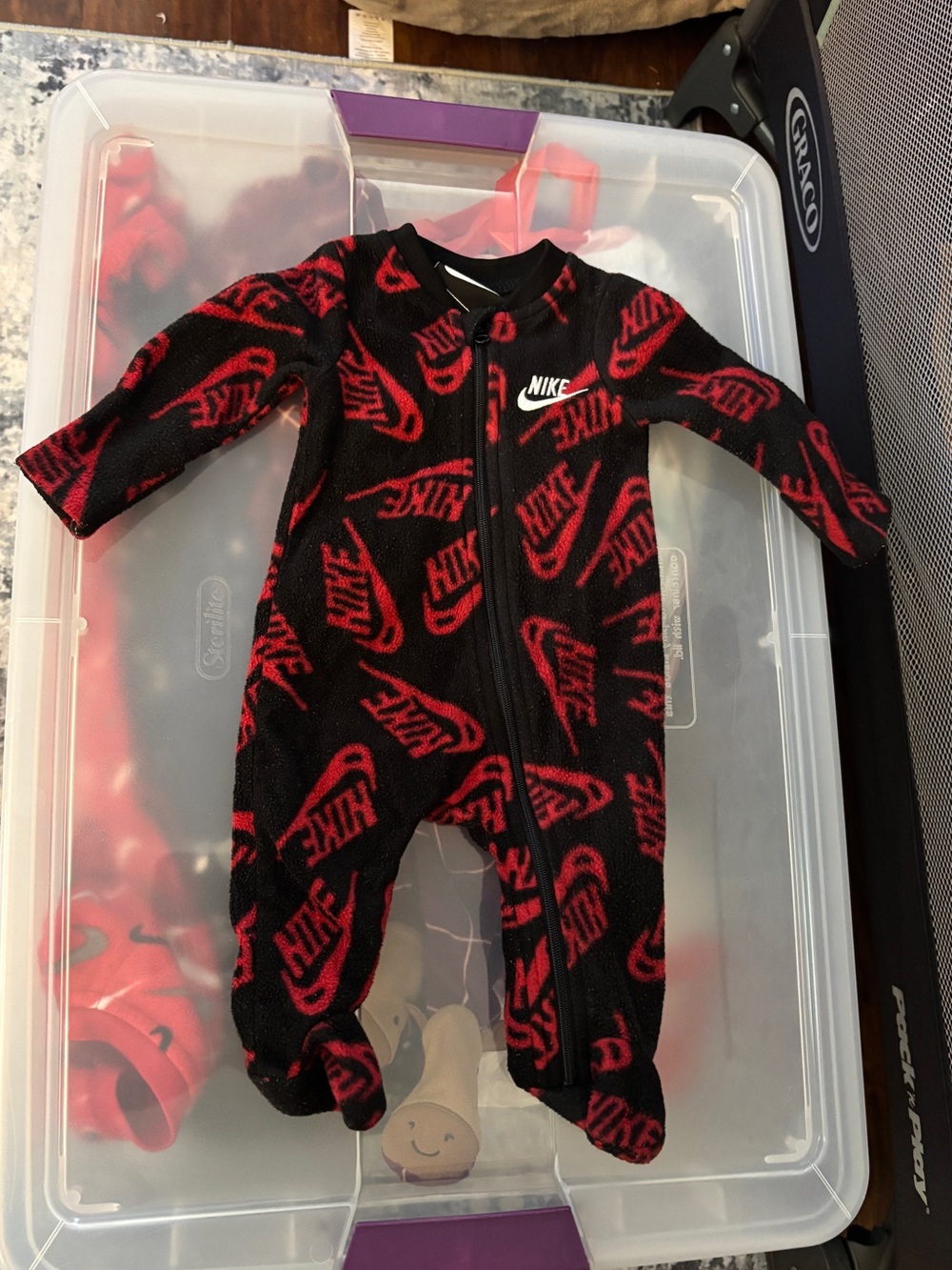 Nike Baby Fleece Sleeper Footie Pajamas Newborn